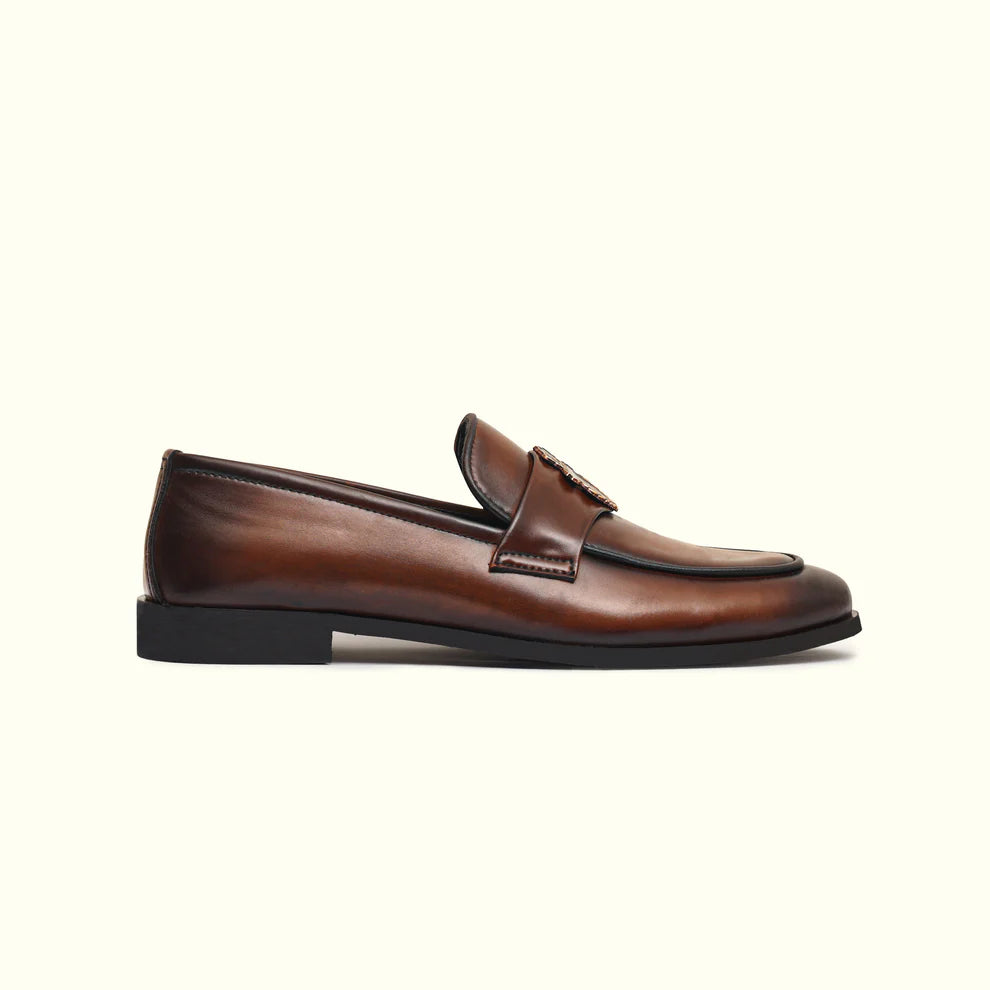 Brown Leather Dress Shoes - 25001