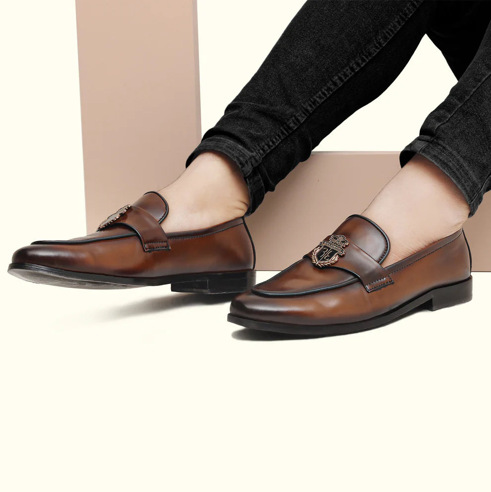 Brown Leather Dress Shoes - 25001