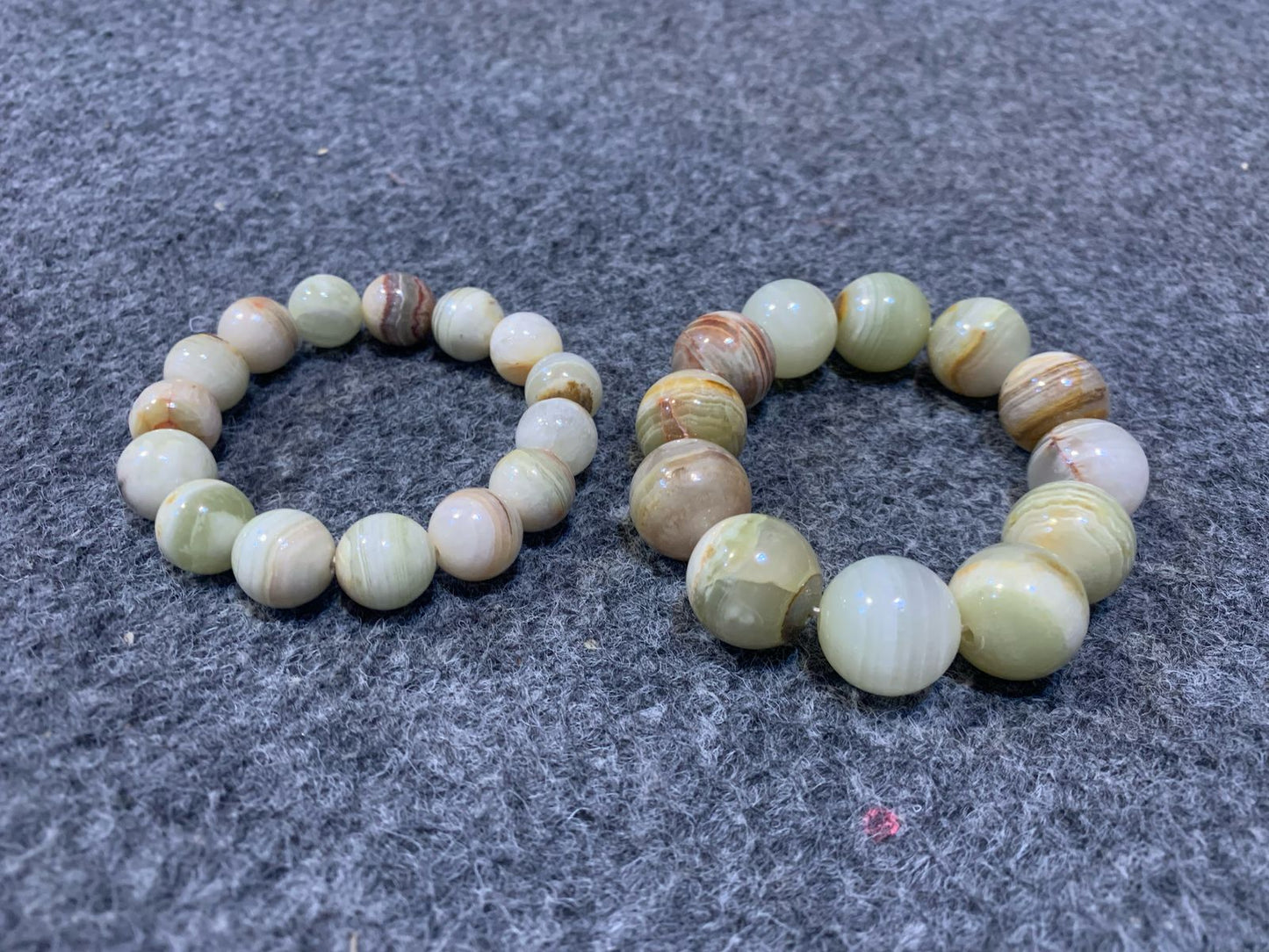 Natural Polished Onyx Bead Bracelet – Earth Tone Gemstone Jewelry