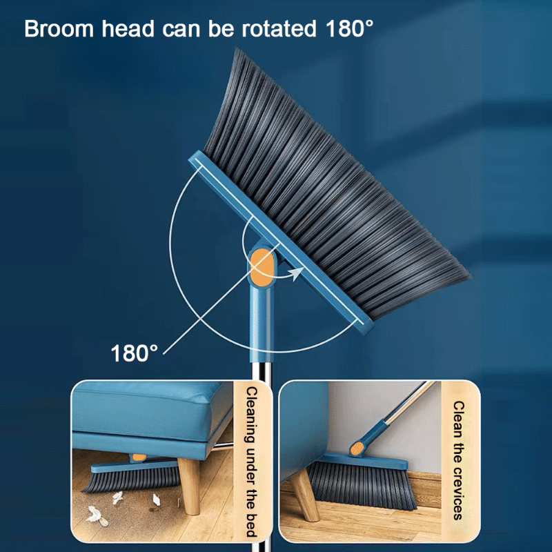 Attachable Broom with Dustpan – Compact & Easy-Snap Cleaning Set for Home & Office
