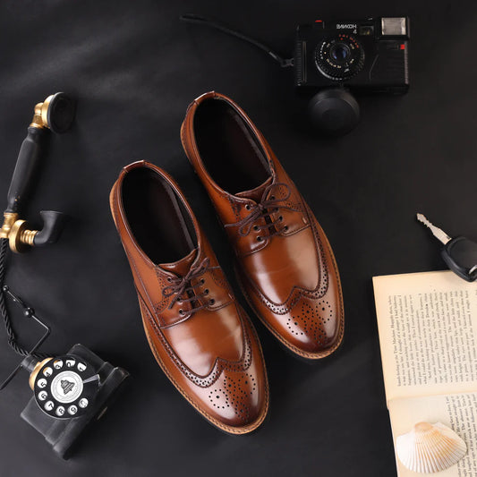 Handmade Men Luxury Brogue Leather Shoes - 25012