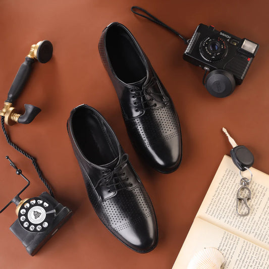 Handmade Lace Craft Formal Oxford Shoes - 25017