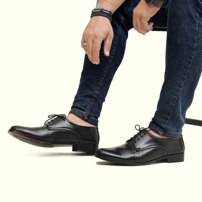 Handmade Lace Craft Formal Oxford Shoes - 25017