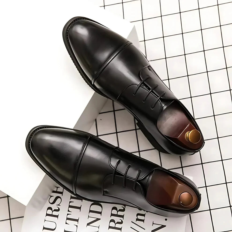 Handmade Oxford Pointy Toe Cap Formal Leather Shoes- 25033