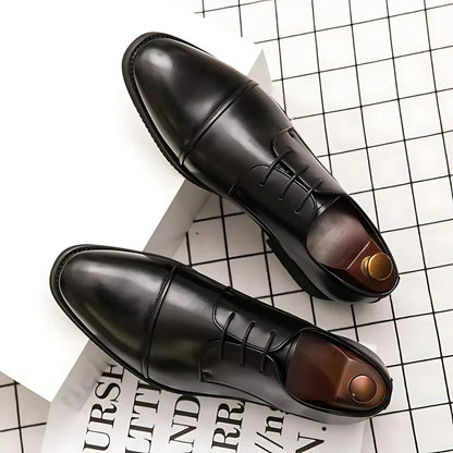 Handmade Oxford Pointy Toe Cap Formal Leather Shoes- 25033