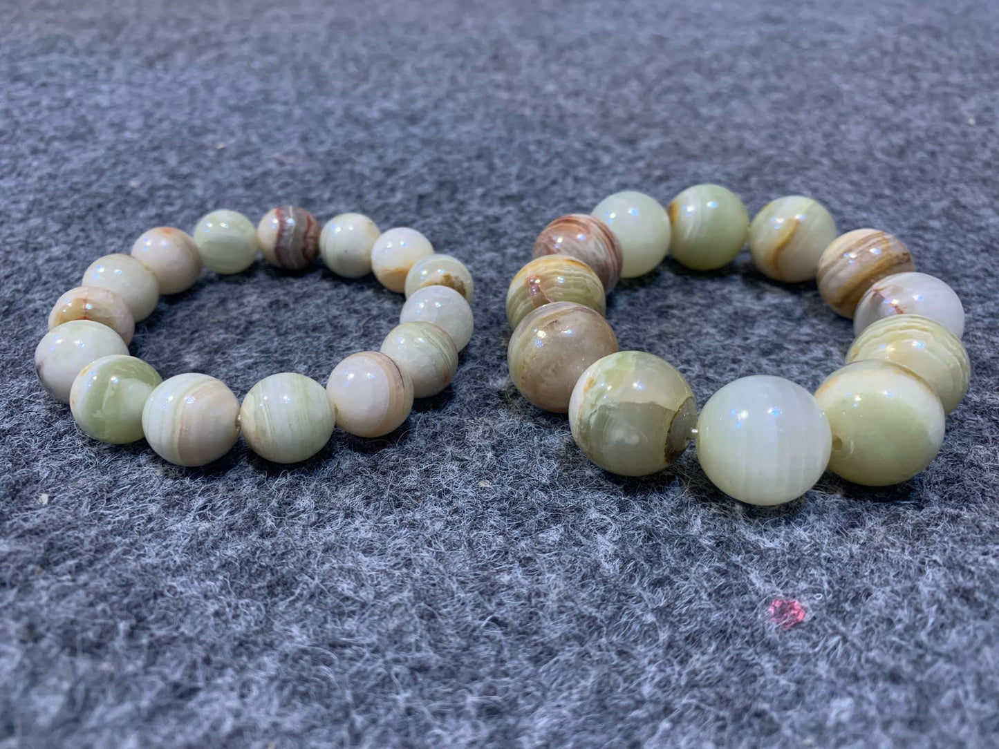 Natural Polished Onyx Bead Bracelet – Earth Tone Gemstone Jewelry