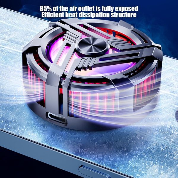 Al-02 Magnetic Mobile Phone Cooler Fan with RGB Lights – Semiconductor Gaming Cooler for Android & iPhone