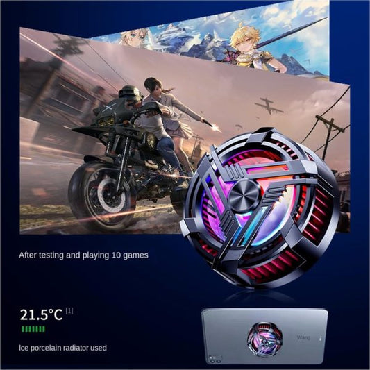 Al-02 Magnetic Mobile Phone Cooler Fan with RGB Lights – Semiconductor Gaming Cooler for Android & iPhone
