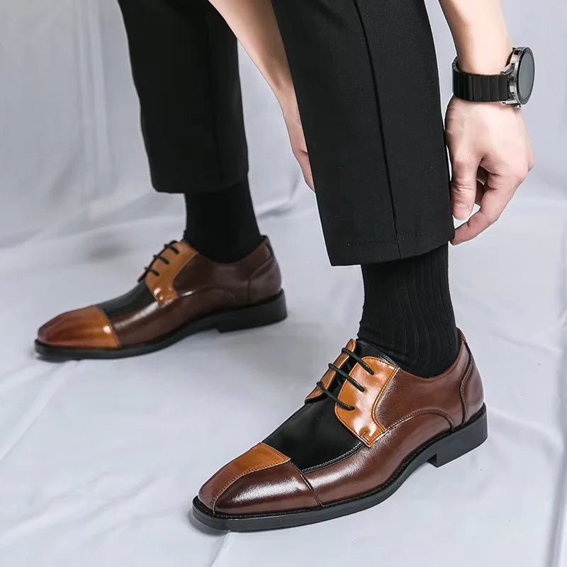 Handmade Men Elegant Business Oxford Caballero Designer Leather Shoes - 25037