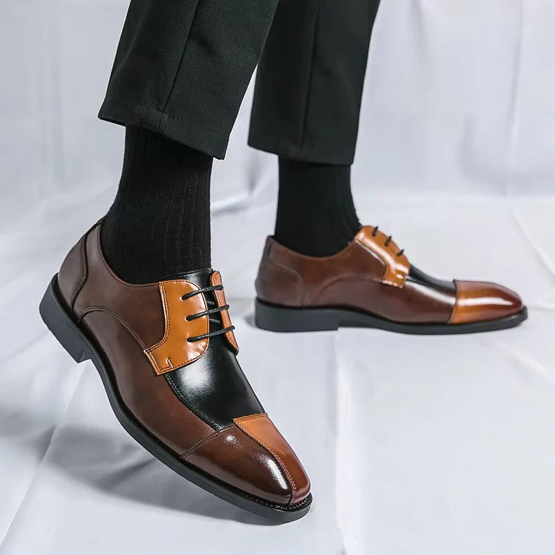 Handmade Men Elegant Business Oxford Caballero Designer Leather Shoes - 25037