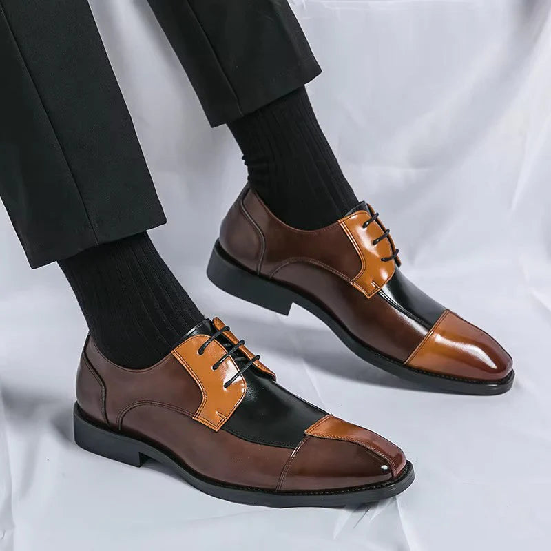 Handmade Men Elegant Business Oxford Caballero Designer Leather Shoes - 25037