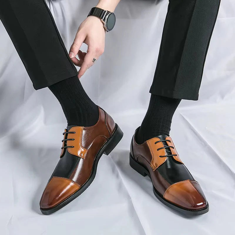 Handmade Men Elegant Business Oxford Caballero Designer Leather Shoes - 25037