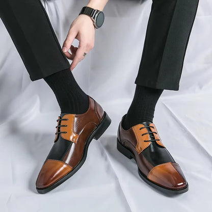Handmade Men Elegant Business Oxford Caballero Designer Leather Shoes - 25037