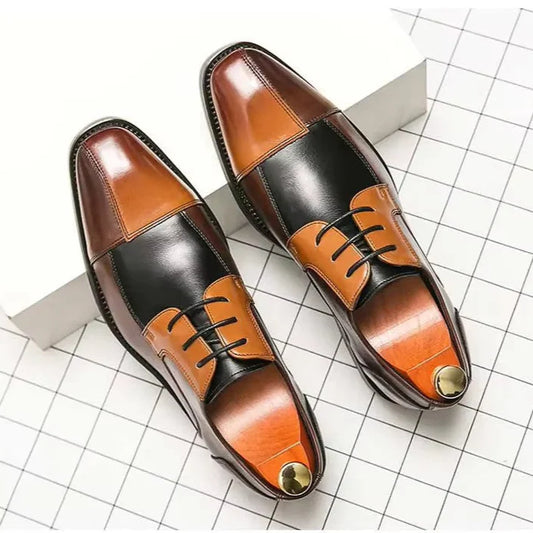 Handmade Men Elegant Business Oxford Caballero Designer Leather Shoes - 25037