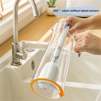 Long Handle Cup & Bottle Cleaning Brush – Soft Sponge Scrubber (Random Color)