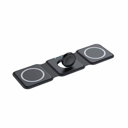 3 in 1 Magnetic Wireless Charger – 15W Fast Charging Foldable Station for iPhone, AirPods & Apple Watch